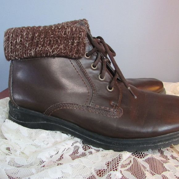 boots with fabric cuff